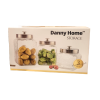 Stikliniai indeliai biriems 3 vnt. (2.3l, 1.7l, 1.2l) sd-016 Danny Home